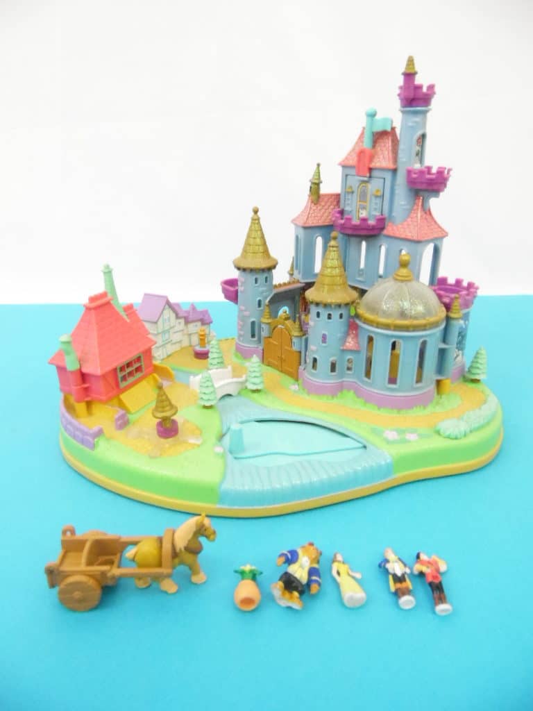 Chateau la Belle et la Bête Polly Pocket 1997 - jouets rétro jeux de  société figurines et objets vintage